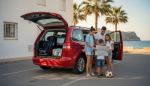 Family loading minivan for holiday in Javea